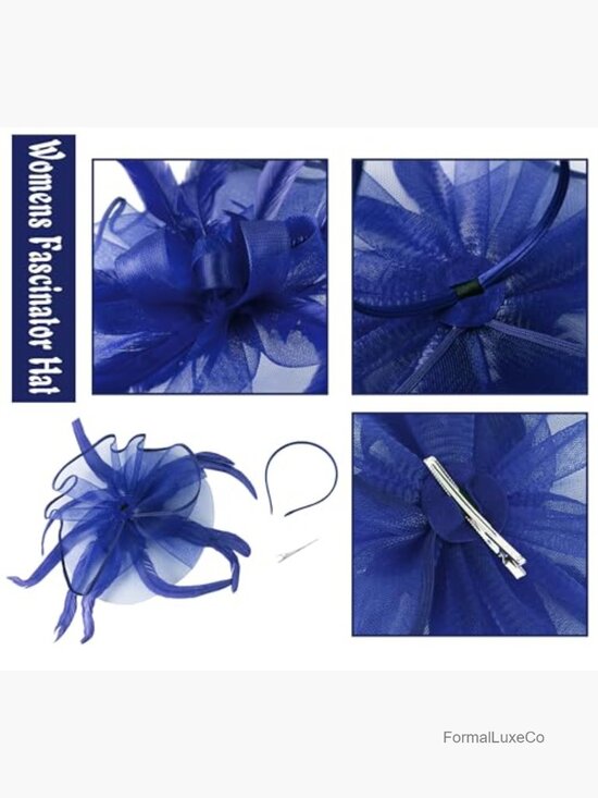 Vintage Fascinator Hat Headpiece for Weddings Derby Tea Parties main image 5
